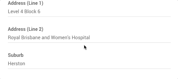 Screencapture of updating details